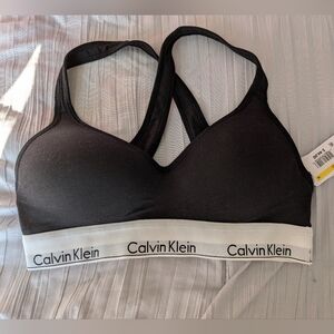 Calvin Klein Black and White Racerback Bra